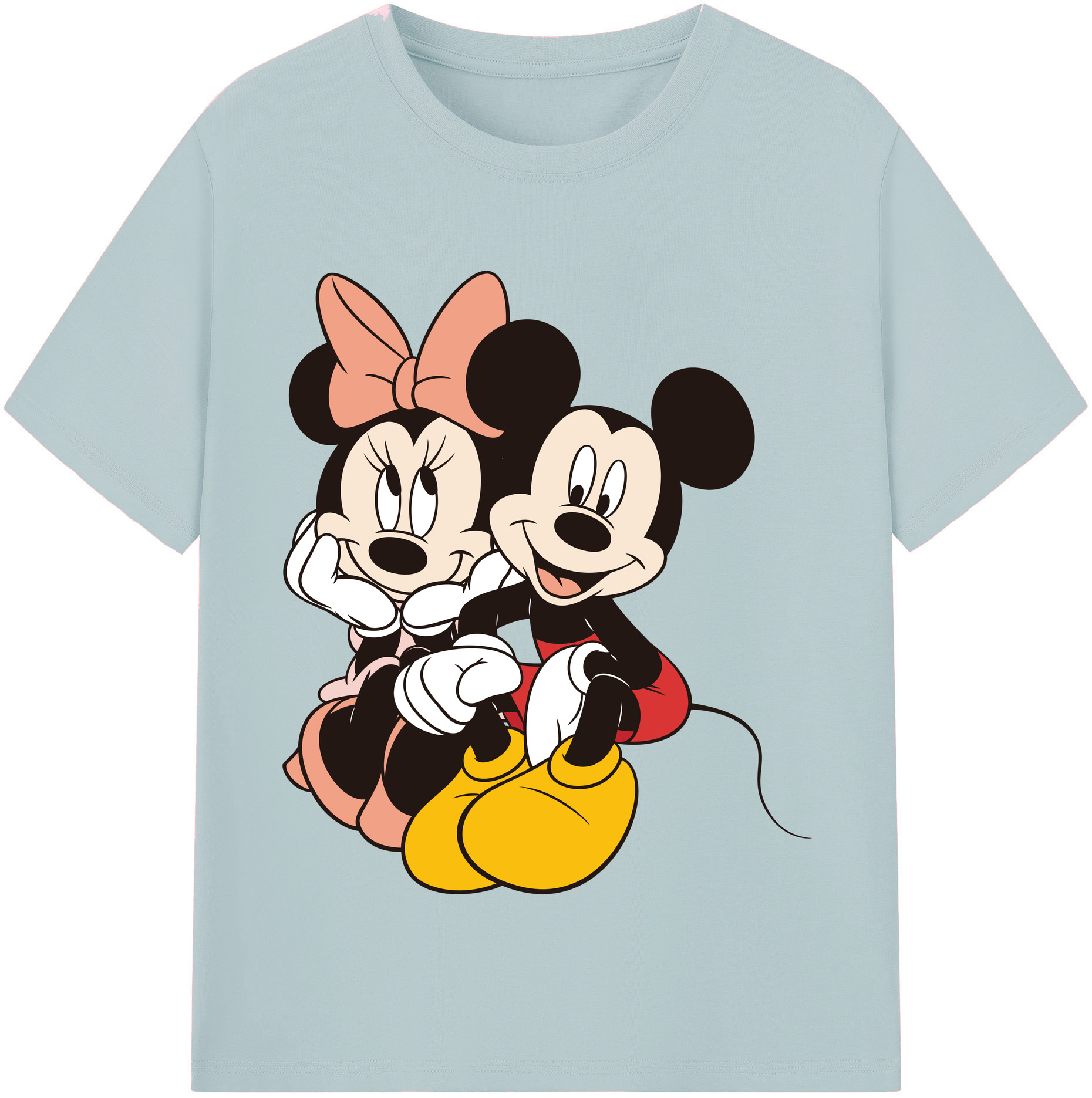 （画像用） ミッキーマウス Mickey Mouse 綿100％半袖Tシャツ（フロントプリント）